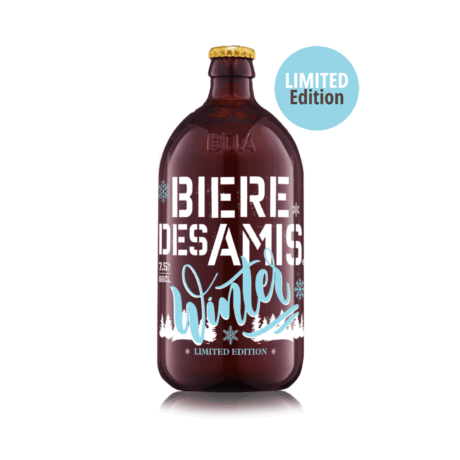 Bière des Amis WINTER 7,5%, une bière d'hiver ambrée délicieuse à découvrir en édition limitée !